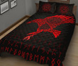Tmarc Tee Viking Quilt Bed Set - Raven VegvisirValknut Rune V