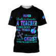 Tmarc Tee Teacher - Never Undersetimate A Teacher Hoodie Shirts -LAM
