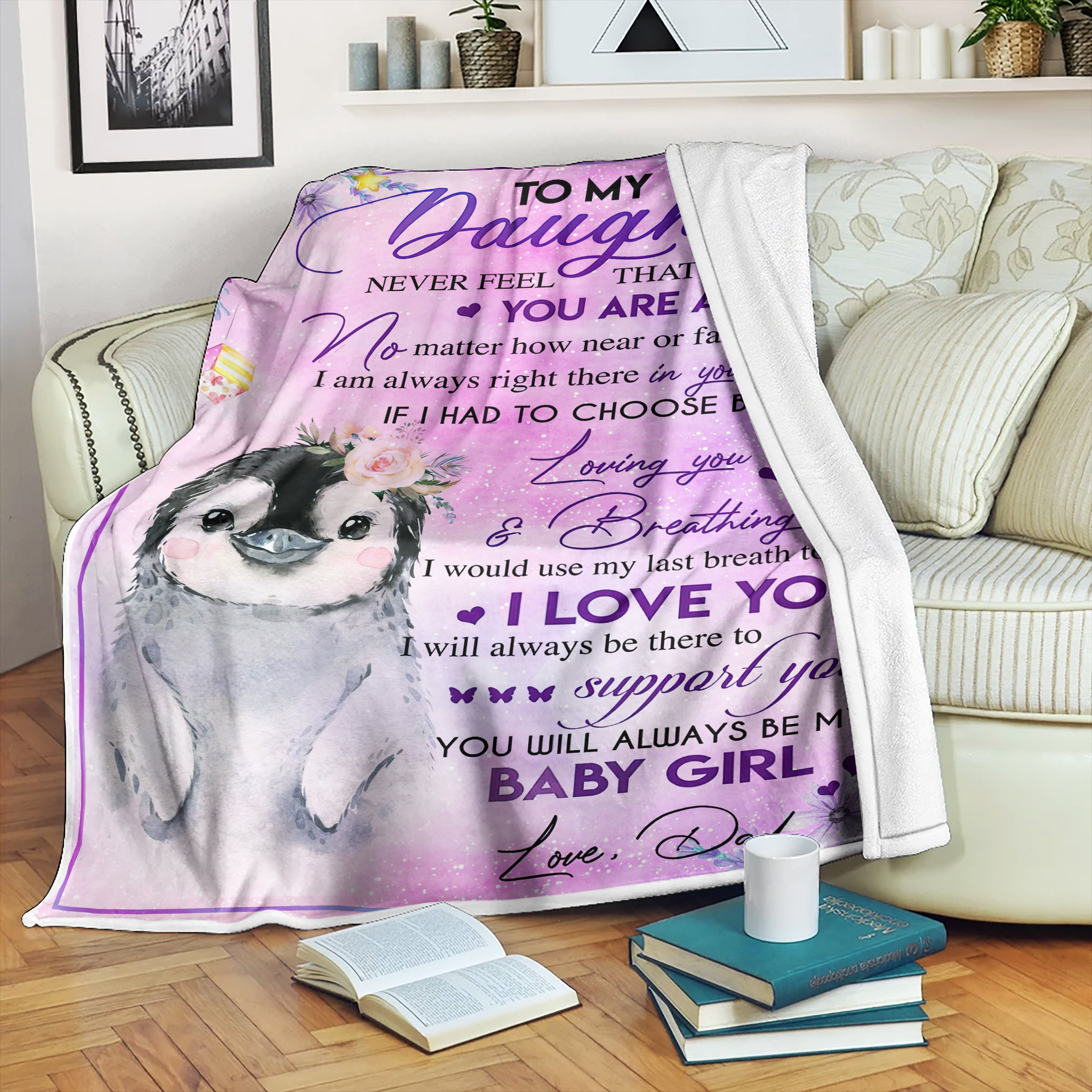 To My Daughter-Penguin Quilt AM072053-LAM-Quilt-LAM-Queen-Vibe Cosy™