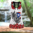 Tmarc Tee Puerto Rico Maga Flower Combo Hollow Tank Top And Legging Outfit MH