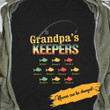 Tmarc Tee Personalized Gift Grandpa's Keepers Fishing T-shirt Father's Day