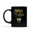 Tmarc Tee Papa's Little Honey Bee Personalized Mug Fathers Day Gift