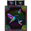Tmarc Tee Rainbow Hummingbird Quilt Bedding Set-ML ML