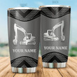 Tmarc Tee Personalized Construction Excavator Steel Tumbler All Over Printed Special Gift
