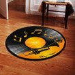 Tmarc Tee Personalized Name Vinyl Record Trumpet Musical Round Rug