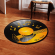 Tmarc Tee Personalized Name Vinyl Record Guitar Round Rug