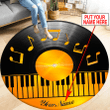 Tmarc Tee Personalized Name Vinyl Record Piano Round Rug