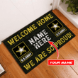 Tmarc Tee Personalized US Army Welcome Home We Are So Proud Door Mat
