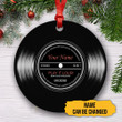 Tmarc Tee Personalized Name Vinyl Record Christmas Ornament