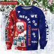 Tmarc Tee Personalized Pet Photo We Woof You A Merry Christmas D All Over Unisex Print Hoodie Sweater , Christmas Gifts For Pet Lovers