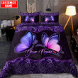 Tmarc Tee Personalized Butterfly Printed Bedding Set
