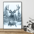 Tmarc Tee White Deer Hunting Vertical Poster