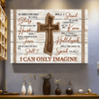 Tmarc Tee Wooden cross I can only imagine Jesus Landscape Canvas Print Wall Art