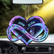 Tmarc Tee Personalized Hologram Infinity Heart Ornament