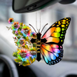 Tmarc Tee Rainbow Butterly Cross God Says You Are Printed Car Hanging Ornament