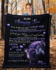 Tmarc Tee To My Son From Mom Love Wolf - Premium Fleece Blanket