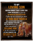 Tmarc Tee To My Son From Mom Love Tiger - Premium Fleece Blanket