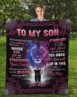 Tmarc Tee To My Son From Mom Love Lion - Premium Fleece Blanket