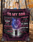 Tmarc Tee To My Son From Mom Love Lion - Premium Fleece Blanket