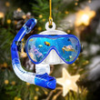 Tmarc Tee Tmarctee Custom Shaped Ornament - Scuba diving glasses