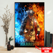 Tmarc Tee Personalized Name Firefighter Poster