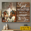 Tmarc Tee Personalized Horse Couple God Blessed The Broken Road D Landscape Canvas Poster Wall Art