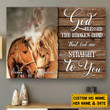 Tmarc Tee Personalized Horse Couple God Blessed D Landscape Canvas Poster Wall Art