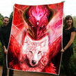 Tmarc Tee Red Dragon And Wolf All Over Printed Blanket