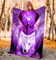Tmarc Tee Purple Dragon And Wolf All Over Printed Blanket