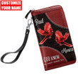 Tmarc Tee Personalized Name Cardinal Printed Leather Wallet