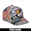 US Navy Hat Custom name Eagle scratched Vintage Veteran Cap Tmarc Tee