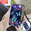 Tmarc Tee Personalized Name Butterfly With Flower All Over Printed Leather Wallet
