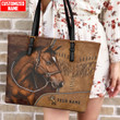 Tmarc Tee Customized Name Horse Printed Leather Handbag