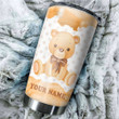 Tmarc Tee Personalized Name Teddy Bear All Over Printed Steel Stainless Tumbler SN