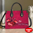 Tmarc Tee Customized Name Flamingo Printed Leather Handbag