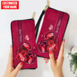 Tmarc Tee Customized Name Flamingo All Over Printed Leather Wallet