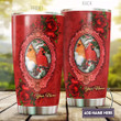 Tmarc Tee Personalized Name Cardinal Lover Stainless Steel Tumbler