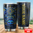 Tmarc Tee Personalized Aztec God Mexican Blue Stainless Steel Tumbler Oz