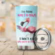 Tmarc Tee Personalized Name Flamingo Stainless Steel Tumbler NH