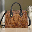 Tmarc Tee Bull Printed Leather Handbag PH