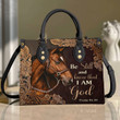 Tmarc Tee Be Still And Know That I Am God Horse Printed Leather Handbag HN