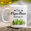 Tmarc Tee Personalized This Papa Bear Belongs to Father's Day Gift Mug
