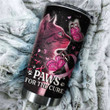 Tmarc Tee Paws For The Cure Breast Cancer Awareness All Over Printed Stainless Steel Tumbler