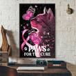 Tmarc Tee Paws For The Cure Breast Cancer Awareness All Over Printed Poster