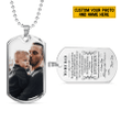 Tmarc Tee Personalized So Much Of Me Is Made From What I Learned Father's Day Best Gift For Dad Dog Tag Necklace