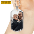 Tmarc Tee Personalized So Much Of Me Is Made From What I Learned Father's Day Best Gift For Dad Dog Tag Necklace