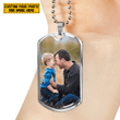 Tmarc Tee Personalized To My Dad I've Only Been With You Happy st Father's Day Dog Tag Necklace