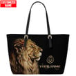 Tmarc Tee Customized Name Lion King Printed Leather Handbag