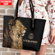 Tmarc Tee Customized Name Lion King Printed Leather Handbag