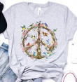 Hippie Bird Peace Sign T-shirt